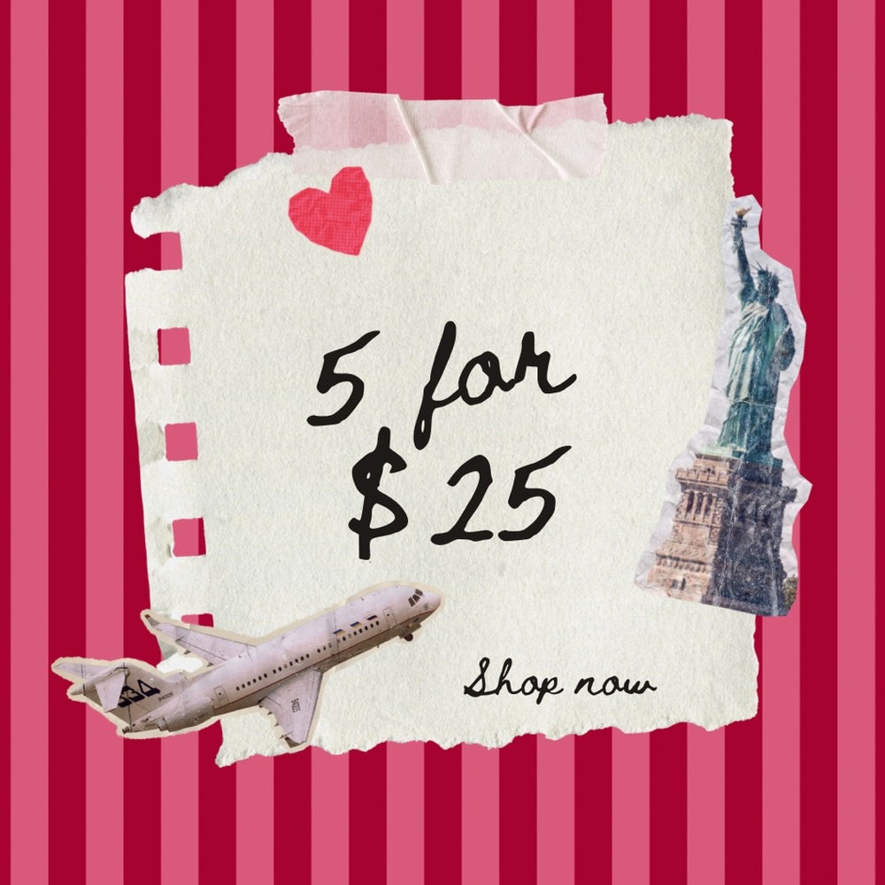 All items 5 for $25. Items added weekly